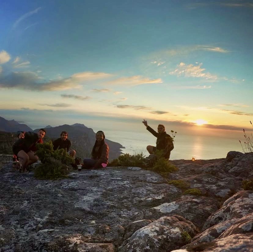 Table Mountain with Strangers from Israel